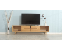 Berlin Solid Oak Entertainment Unit 1.8m and 2.1m  (new arrival)
