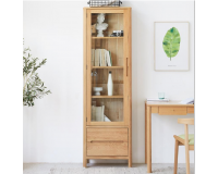 Navia Natural Solid Oak Display Cabinet 