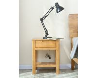 Navia Natural Solid Oak Lamp Table or Bedside Table 