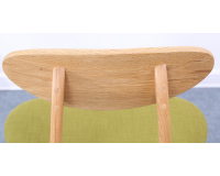 Berlin Solid Oak Butterfly Dining Chair with fabric seat