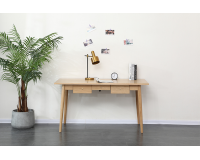 Nova Natural Solid Oak Writing Desk 1.4m 
