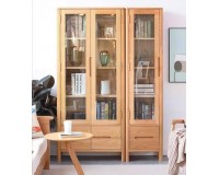 Navia Natural Solid Oak Display Cabinet (NEW ARRIVAL)