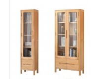 Navia Natural Solid Oak Display Cabinet 