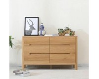 Navia Natural Solid Oak 3+3 Drawers Lowboy (new arrival)