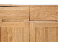 Navia Natural Solid Oak 2 Door Shoe Cabinet (NEW ARRIVAL)
