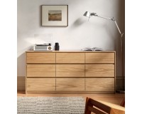 Haven solid oak 9 Drawer Lowboy Dresser (coming in July)