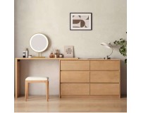 Haven Solid Oak 3+3 Drawer Lowboy Dresser