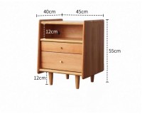 Haven Solid Oak Bedside Table 
