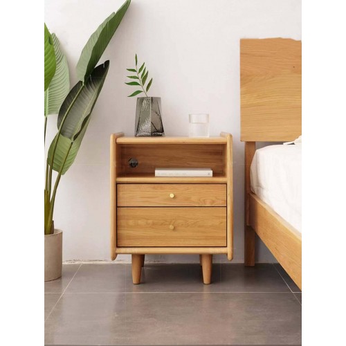 Haven Solid Oak Bedside Table 