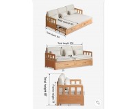 Seattle Solid Oak Sofa Bed  (new arrival)